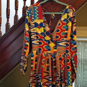 Kente Print Dress